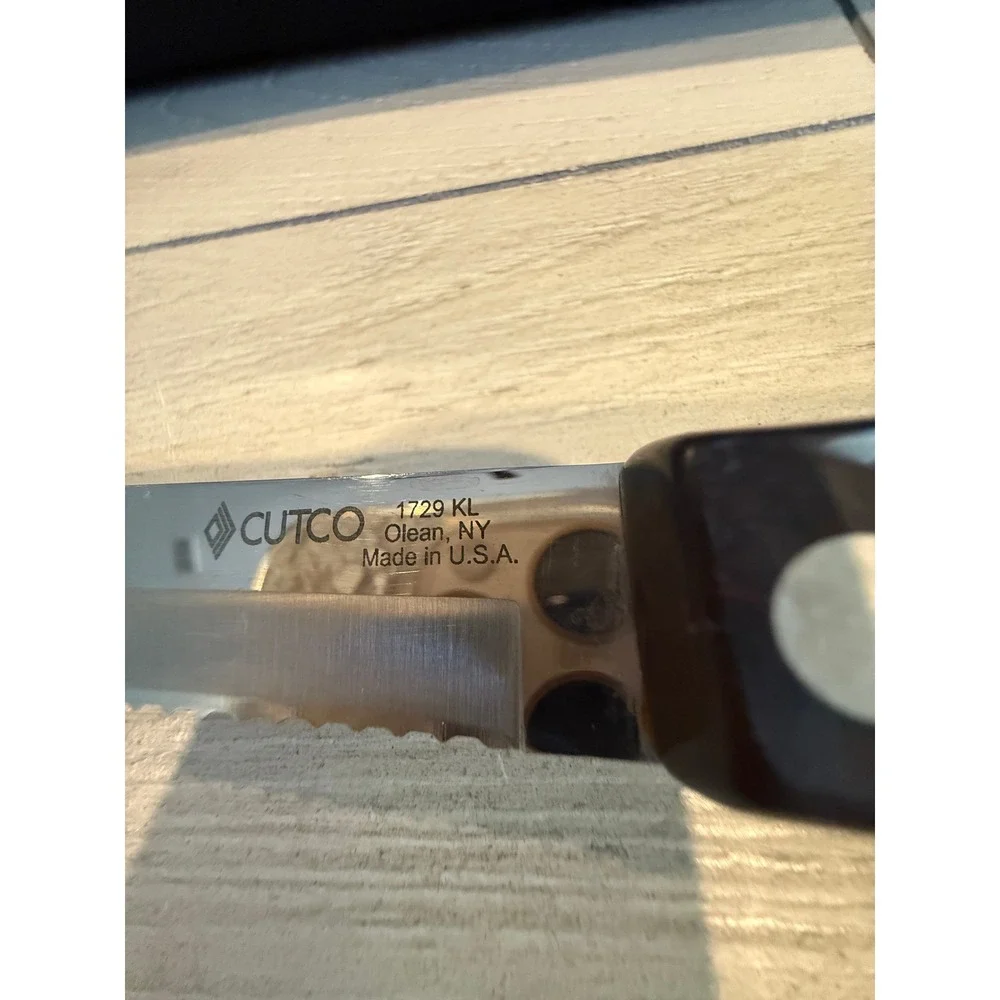 Cutco 1729 KL‎ Steak Knife Serrated Edge Black Handle USA Made